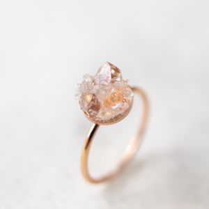 Raw diamond ring