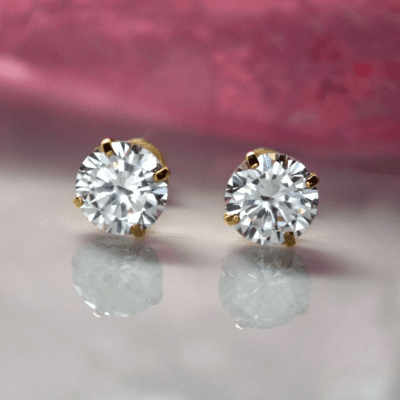 Gold Diamond Earrings