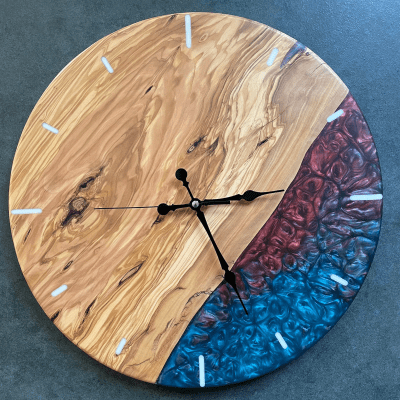 Olive Wood Wall Clock