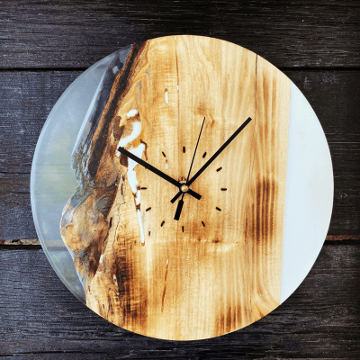 Epoxy And Wood Clock